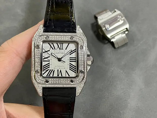 Cartier Cartier, 40 mm, silver sunray tone, reference JL-CAR-5518