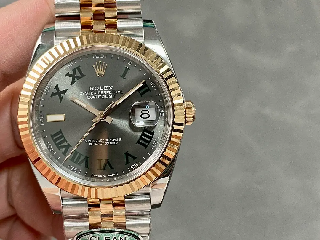 Rolex Datejust 41, 41 mm, silver sunray tone, reference JL-DAT-5735